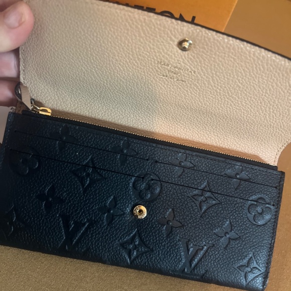 Black Monogram Emilie Wallet - Picture 2 of 5